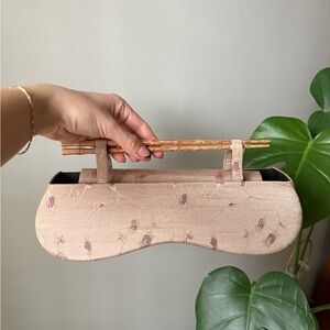Vintage Asian-Inspired Evening Bag with Chopstick Handles | Made in Philippines